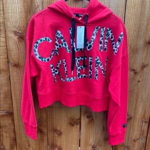 NWT Calvin Klein Cropped Hoodie